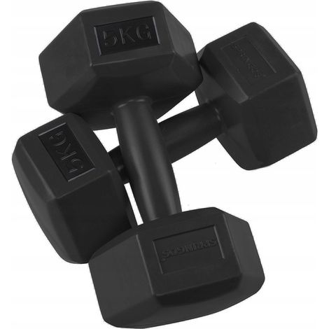 Sechseckige Hanteln, 2 x 5 kg Gewichtsset für Heimtraining