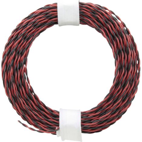 Donau Elektronik 210-10 Cavo per cablaggi 2 x 0.04 mm² Rosso/Nero 10 m (1/2)
