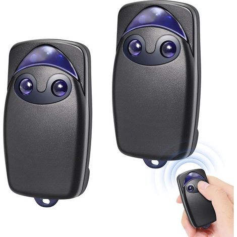 433MHzTelecommande Portail Compatible avec Flo2r-s,2 Canaux télécommande Porte de Garage pour N1ce ONE1, ON1, ON2E,FLO2R-S,FLO2RE pour Porte de Garage,Lot de 2 (1/5)