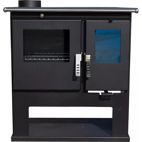 Stufa a Legna da Cucina Verso CS - 7.7 kW con Forno, Piastra Superiore in Metallo e Uscita Fumi Laterale Sinistra (1/5)