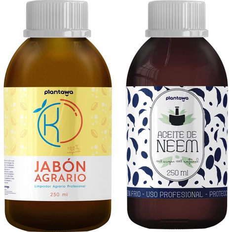 PLANTAWA Sapone Molle di Potassio + Olio di Neem (2x250ml) Formula Pura ed Altamente Concentrata Soluzione Naturale per Cura Domestica Versatile e multiuso per Interno ed Esterno (1/4)