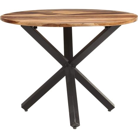 vidaXL Mesa de comedor de madera acacia acabado miel 100x100x75 cm (1/2)