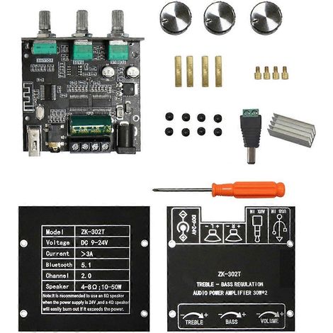 Module d'alimentation numérique Bluetooth 2.0 stéréo double Mercy -302T (1/5)