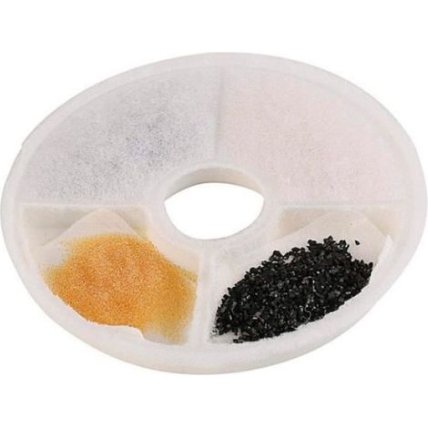Filtre À Triple Action - Pour Abreuvoir Chat - 6 Pièces - Blanc (1/4)