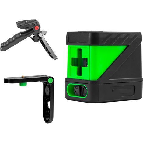 Self-Leveling Laser Level, 2 Green Cross Lines, Alignment Tool for Hanging Pictures and DIY Projects, L-Shaped Bracket, Tripod (1/5)