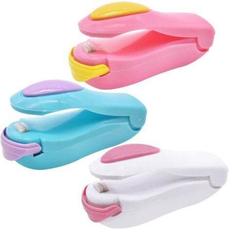 Mini scelleuse de sacs en plastique, 3 pièces, scelleuse de sacs portable, scelleuse à chaud en plastique, machine de scell (1/5)