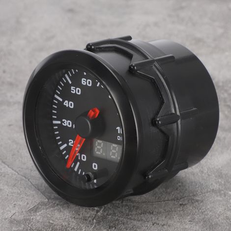 Manomètre de pression d'huile automobile 52 mm (2 pouces) avec aiguille, affichage numérique LED 7 couleurs et capteur (1/5)