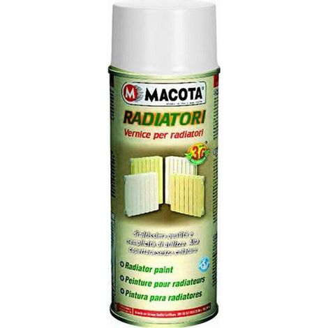 MACOTA RADIATORI Vernice per Termosifoni Radiatori Caloriferi Spray da 400 ml. - col. BIANCO