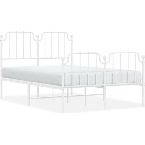 Maison Exclusive - Giroletto con Testiera e Pediera Metallo Bianco 120x200 cm (1/5)