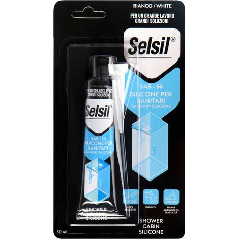 12PZ SELSIL SILICONE ACETICO PER SANITARI BIANCO 50 ML