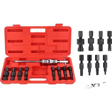 Set di estrattori per cuscinetti interni, in acciaio al carbonio di alta qualità, adatti per cuscinetti da 8 a 32 mm, compatibili con vari tipi di veicoli, progettati per una facile rimozione, includo (1/5)
