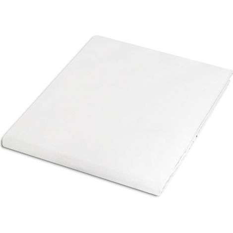 Spannbettlaken aus Baumwolle, 200 x 220 cm, Satin, 100 % Baumwolle, weiß (1/5)