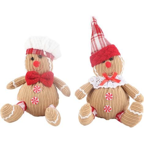 Peluche en pain d'épice, bonhomme en pain d'épice, décoration de Noël (1/5)