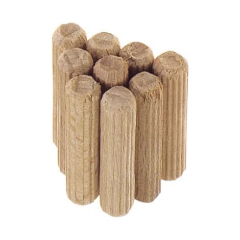 Tourillons en Bois Pour Armoires, Meubles et Menuiserie Lot de 100 Pièces Longueur 30 mm. - Diamètre 8 mm. (1/2)