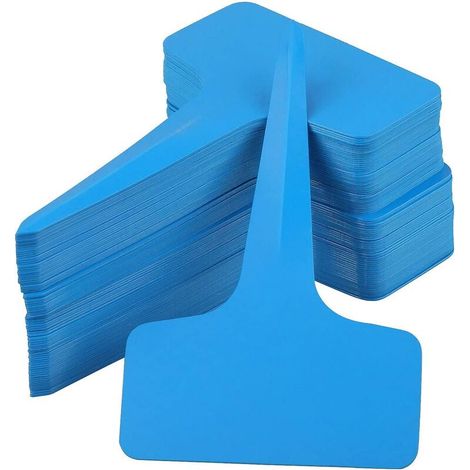 Paquet de 100 étiquettes de sol en forme de T en plastique étanches (1/3)