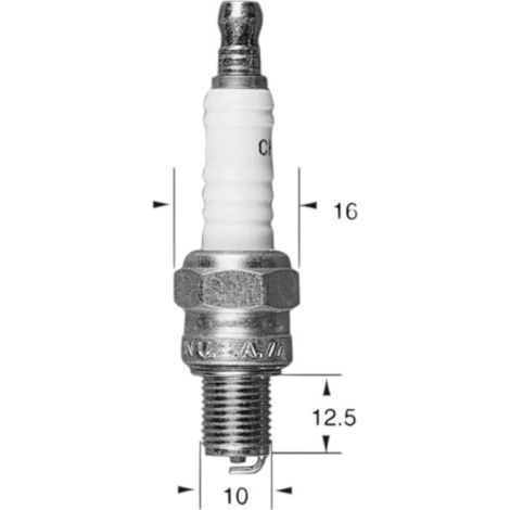 Bougie P-RZ9HC Ø10mm Culot: 12.5mm Equivalence CR6HSA