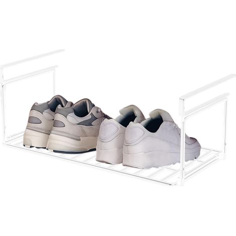 Étagère à chaussures pliable en métal – Rangement compact pour placard, chambre, dortoir, entrée – Solution de rangement robuste et compacte (1/5)