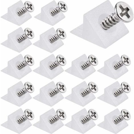 Support de tiroir en plastique - Kit de réparation de tiroir avec vis - Renfort de tiroir de meuble, kit de réparation d'affaissement (100 pièces)