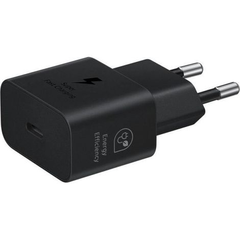 Chargeur standard européen PD25W, compatible avec Samsung S20S21S22S23, tête de charge rapide Apple, 1 pièce,noir (1/2)