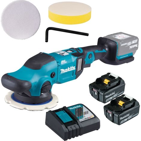 Makita DPO600TKX1 Pulidora excéntrica a batería 18 V / 2x 5,0 Ah batería + cargador incl. accesorios