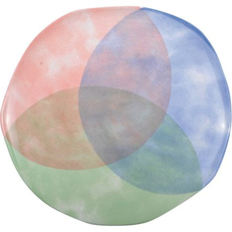 Assiette Plate Ronde en Porcelaine Multicolore pour Service de Table 26,3 x 25,9 cm - PANGIVO (1/4)