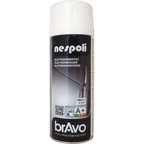 Nespoli – Peinture acrylique aérosol pour électroménager – Antirouille – Blanc – 0,4 L – Protection durable pour machines à laver et réfrigérateurs (1/4)