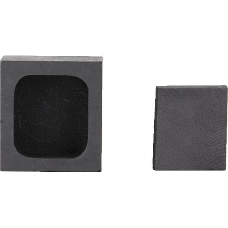 Creuset en graphite haute dureté pour fusion et moulage or argent - Moule lingot 25g (1/5)