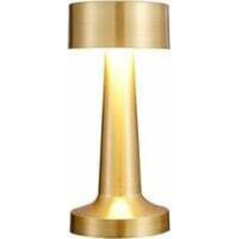 Lampe de table LED sans fil – veilleuse LED vintage rechargeable avec capteur tactile, 3 niveaux de luminosité, idéale pour bar, restaurant, chambre, lampe de chevet dorée