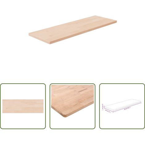 Rangement supplémentaire - Panneau d'étagère 60x20x1,5 cm Bois de chêne massif non traité (1/5)