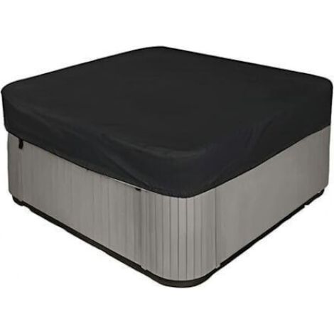 Couverture de baignoire carrée et imperméable, en tissu Oxford, ajustable, noire, pour toutes les saisons (1/5)