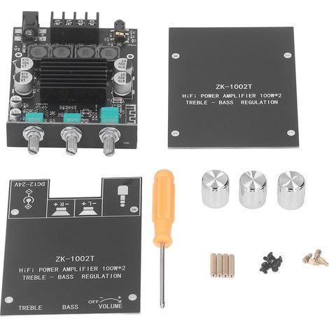 100-W-Bluetooth-5.0-Zweikanal-Stereo-Audio-Leistungsverstärker mit DC12-24V-Empfängerplatine (1/5)