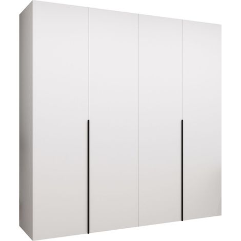 Armario Hartford 537, Blanco, 202x200x52cm, Puertas de armario: Con bisagras, Número de estantes: 0 (1/5)