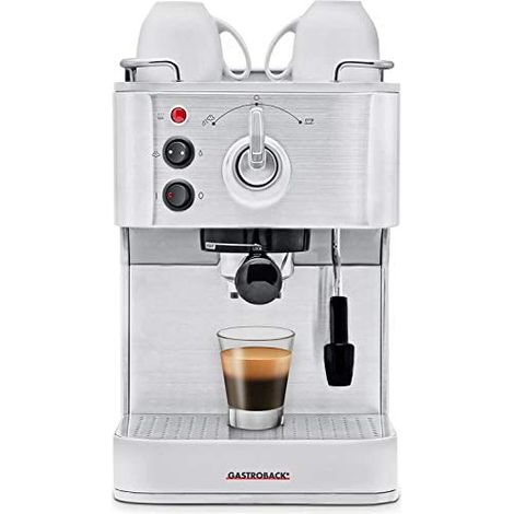 GASTROBACK 42606 Design Espresso Plus Cafetera Puls, 1250 W, 1 Liter, 0 Decibeles, Acero Inoxidable, Plata (1/5)