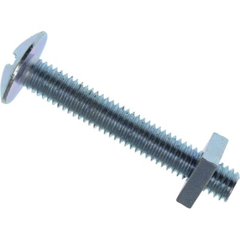 METALMATE Roofing Bolt & Nut Zp M6 x 40mm Box 25