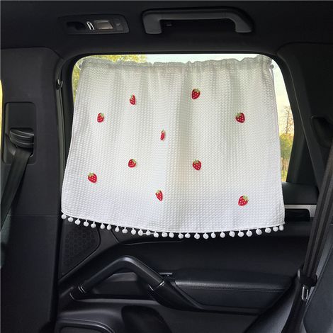 1 pièce rideau latéral de voiture pare-soleil - type ventouse, rideaux intérieurs, protection solaire et thermique, rideau pare-soleil pour fenêtre (1/4)