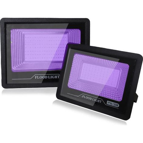 1 projecteur LED UV 50 W, lampe élégante, longueur d'onde 395-400 nm, lumière noire, étanche IP66, lampe LED ultraviolette, éclairage d'ambiance pour aquarium, bar, fête (1/5)