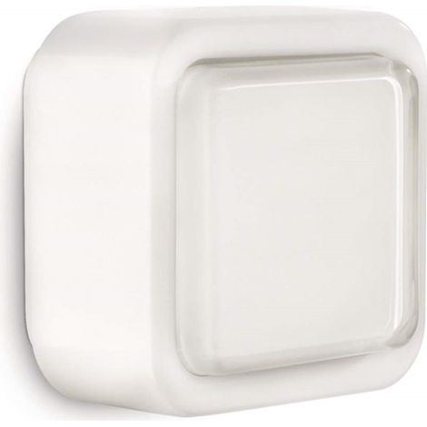 Ecomoods applique quadrata bianco