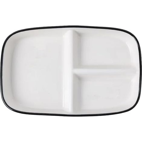 1 Assiette Céramique,3 Compartiments,Contrôle Portion,Perte Poids,Céramique,Durable,Maison Restaurant (1/5)