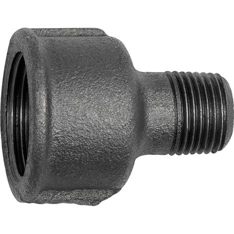 Riegler Reduziermuffe 246, Rp 1/2 i., R 1/4 a., Temperguss schw. (1/2)