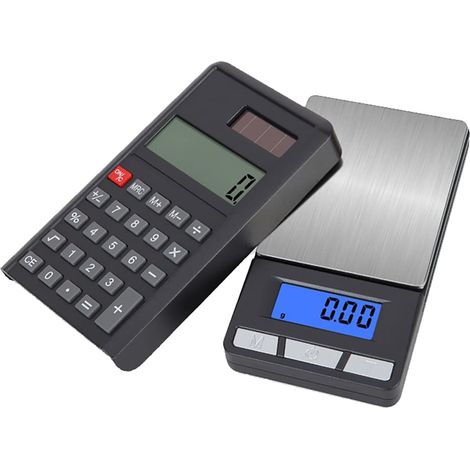 Balance de cuisine portable, balance de bijoutier intelligente, avec écran LCD, 6 unités de mesure, calculatrice et fonction tare. (1/5)