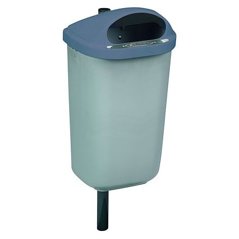 Corbeille murale 50 litres Rossignol Xérios extérieur grise (1/4)