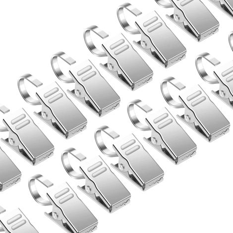 Vorhangclips  50er-Pack ✮✮✮ Vorhangclips für Duschvorhänge/Ringe/Girlanden/Gardinenstangen/rostfreie Edelstahl-Gardinenstangen (50)