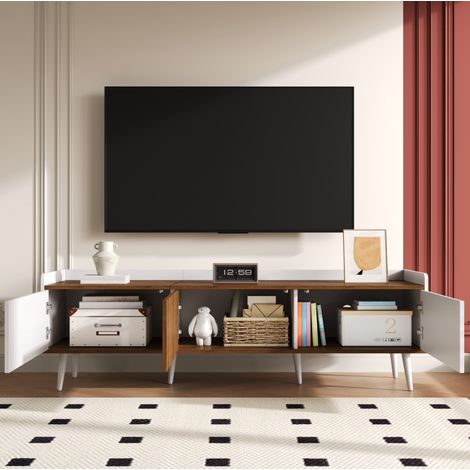 mobile credenza 160 cm 3 ante legno naturale compatta HAVRYA (1/5)