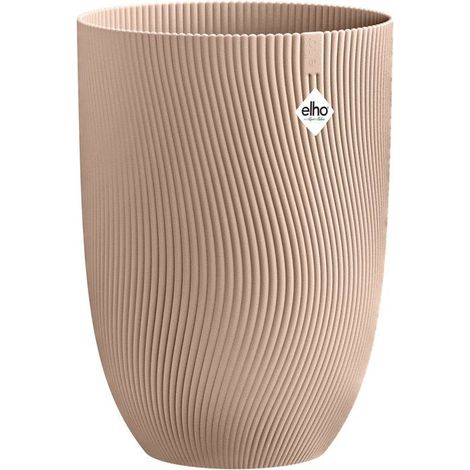 Pot de fleur haut - ELHO - Sereh Haut 30 - 22 L - L 30 x B 29.5 x H 41 cm - Marron - Balcon/intérieur/extérieur
