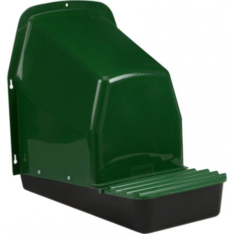Pondoir poule extérieur en plastique avec récupération des œufs – Dimensions L44,5 x l37 x H50 cm – Accroché à une paroi – Gaun