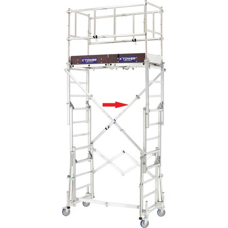 Tubesca Comabi – Diagonale pour échafaudage 3.00m 20405040 – Acier robuste pour stabilité accrue – Compatible systèmes X-TOWER – Installation facile