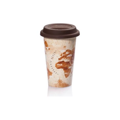 DeLonghi Hot Coffee Travel Mug isotherme en céramique Motif Adventure