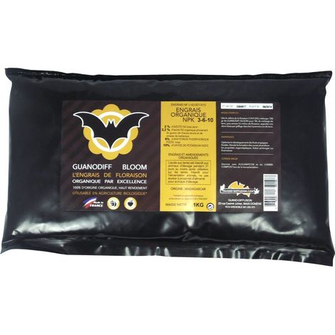 Engrais GUANODIFF Bloom - sachet de 20 kilos - Guano Diffusion
