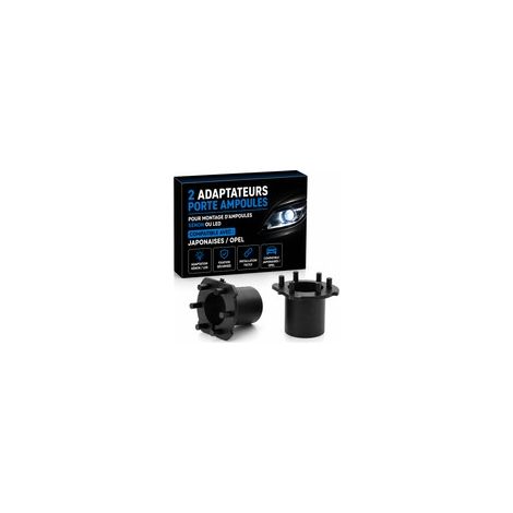 2 Adaptateurs Porte Ampoules Japonaises / Opel pour montage d'ampoules xénon ou LED (1/4)