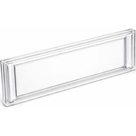 Wiltec Namensschild Abdeckung für Briefkasten mit Stanzmaß 89,4 x 24,5 mm für 92,3 x 28,4 mm Namensschild, Ersatzteil für Standbriefkasten und Wandbriefkasten (1/5)